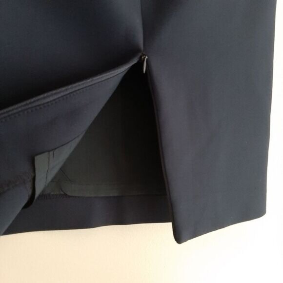 SANDRA ANGELOZZI Pencil Skirt Back Zipper Slit Navy Blue Sz S / Eur 36 - Picture 11 of 13